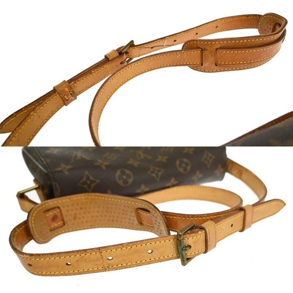 LOUIS VUITTON Saint Cloud GM Shoulder Bag Monogram Leather Brown - Picture 8 of 16